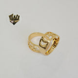 (1-3055-1) Gold Laminate - Moon And Star Ring -  BGO - Fantasy World Jewelry
