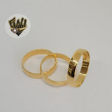 (1-3049-A) Gold Laminate-Classic Band Ring- BGO - Fantasy World Jewelry