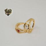 (1-3054) Gold Laminate - CZ Ring - BGO - Fantasy World Jewelry