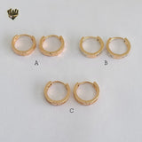 (1-2514) Gold Laminate Hoops - BGO - Fantasy World Jewelry