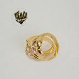 (1-3071) Gold Laminate-Crystal Ring - BGF - Fantasy World Jewelry