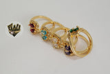(1-3089) Gold Laminate-CZ Ring- BGO - Fantasy World Jewelry