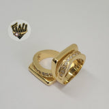 (1-3103-1) Gold Laminate- Double CZ Ring - BGF - Fantasy World Jewelry