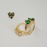 (1-3104) Gold Laminate- CZ Butterfly Ring - BGO - Fantasy World Jewelry