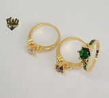 (1-3105-1) Gold Laminate- CZ Ring - BGO - Fantasy World Jewelry