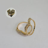 (1-3113) Gold Laminate - CZ Ring - BGF - Fantasy World Jewelry