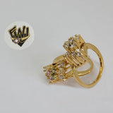 (1-3113-3) Gold Laminate-CZ Ring- BGO - Fantasy World Jewelry