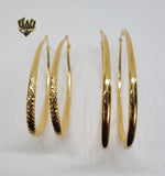 (1-2754) Gold Laminate Hoops - BGO - Fantasy World Jewelry
