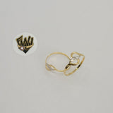 (1-3115-1) Gold Laminate - Leaf Toe/Child Ring - BGF - Fantasy World Jewelry