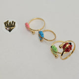 (1-3120-1D) Gold Laminate -Adjustable Ladybug Toe/Child Ring - BGF - Fantasy World Jewelry