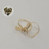 (1-3121-2) Gold Laminate - Adjustable Heart Toe/Child Ring - BGF - Fantasy World Jewelry