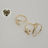 (1-3123) Gold Laminate - Adjustable Butterfly Toe/Child Ring - BGF - Fantasy World Jewelry