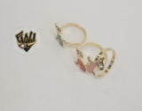 (1-3124) Gold Laminate -Dog Toe/Child Ring - BGO - Fantasy World Jewelry