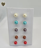 (1-1023) Gold Laminate - Colorful Earrings - BGO - Fantasy World Jewelry