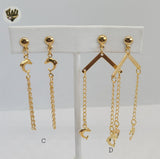 (1-1106) Gold Laminate Earrings - BGO - Fantasy World Jewelry