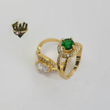 (1-3134-2) Gold Laminate - CZ Ring - BGO - Fantasy World Jewelry