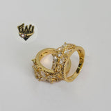 (1-3131-2) Gold Laminate - Dragonfly Ring - BGO - Fantasy World Jewelry