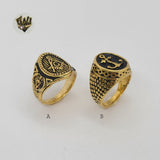 (4-0073) Stainless Steel - Men Rings. - Fantasy World Jewelry