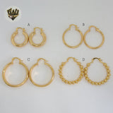 (1-2864) Gold Laminate Hoops - BGO - Fantasy World Jewelry