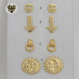 (1-1117) Gold Laminate - Earrings - BGF - Fantasy World Jewelry