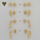 (1-1124) Gold Laminate - Studs Earrings - BGF - Fantasy World Jewelry