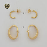 (1-2614) Gold Laminate Hoops - BGO - Fantasy World Jewelry