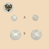 (2-3198) 925 Sterling Silver - Half Ball Stud Earrings. - Fantasy World Jewelry