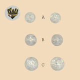 (2-3200) 925 Sterling Silver - Half Ball Stud Earrings. - Fantasy World Jewelry