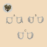(2-4156) 925 Sterling Silver - Zircon Hoops. - Fantasy World Jewelry