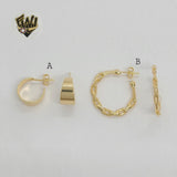 (1-2982) Gold Laminate - Half Hoops - BGF - Fantasy World Jewelry