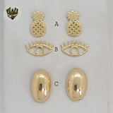 (1-1108) Gold Laminate - Stud Earrings - BGF