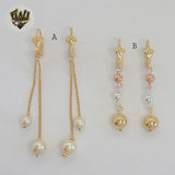 (1-1231-2) Gold Laminate - Long Earrings - BGF