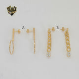 (1-1233-1) Gold Laminate - Long Earrings - BGF