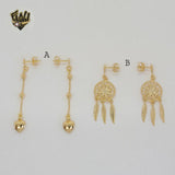 (1-1226) Gold Laminate - Dangle Earrings - BGF