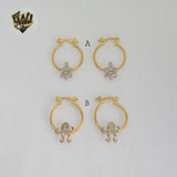 (1-2592-1) Laminado Oro - Aros Animales Dos Tonos - BGO