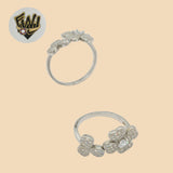 (2-5105) 925 Sterling Silver - Zircon Flower Ring - Fantasy World Jewelry