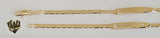 (1-0956) Gold Laminate - 3mm Mariner Link Bracelet w/ Plate - 6.5" - BGF - Fantasy World Jewelry