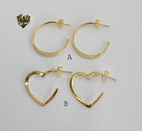 (1-2981) Gold Laminate - Half Hoops - BGF - Fantasy World Jewelry