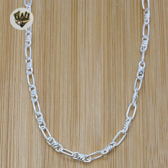 (sv-alt-02) 925 Sterling Silver - Alternative Link Chain. - Fantasy World Jewelry
