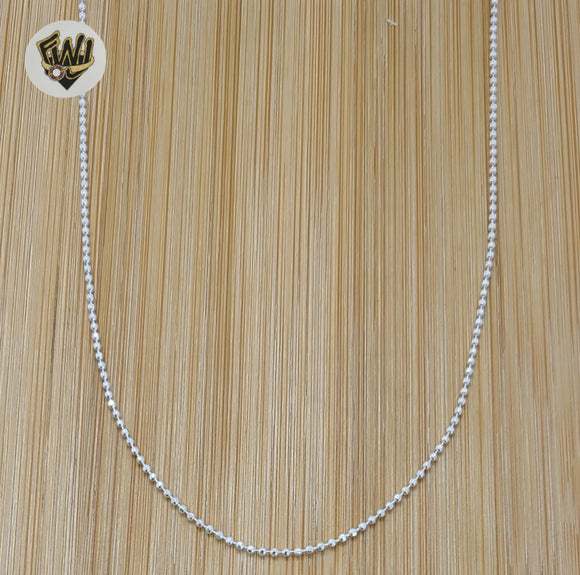 (2-8024) 925 Sterling Silver - 1.1mm Balls Link Chains. - Fantasy World Jewelry