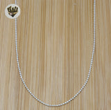 (2-8024) 925 Sterling Silver - 1.1mm Balls Link Chains. - Fantasy World Jewelry