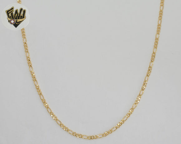 (1-1948) Gold Laminate - 2.5mm Figaro Link Chain - BGF