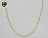 (1-1948) Gold Laminate - 2.5mm Figaro Link Chain - BGF