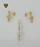 (1-6102) Gold Laminate - Zircon Ballerina Set - BGF - Fantasy World Jewelry