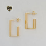 (1-2963) Gold Laminate - Half Square Hoops - BGF - Fantasy World Jewelry