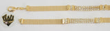 (1-0875) Gold Laminate - 7.5mm Alternative Bracelet - 7" - BGF - Fantasy World Jewelry