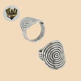 (2-5054) 925 Sterling Silver - Alternative Circle Ring - Fantasy World Jewelry