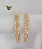 (1-4073) Laminado de oro - Brazaletes de circonio de 7,5 mm - BGO