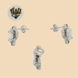 (2-6887) 925 Sterling Silver - Zircon Set. - Fantasy World Jewelry