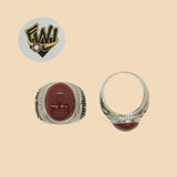 (2-5280-C) 925 Sterling Silver - Alternative Zircon Ring for Men - Fantasy World Jewelry